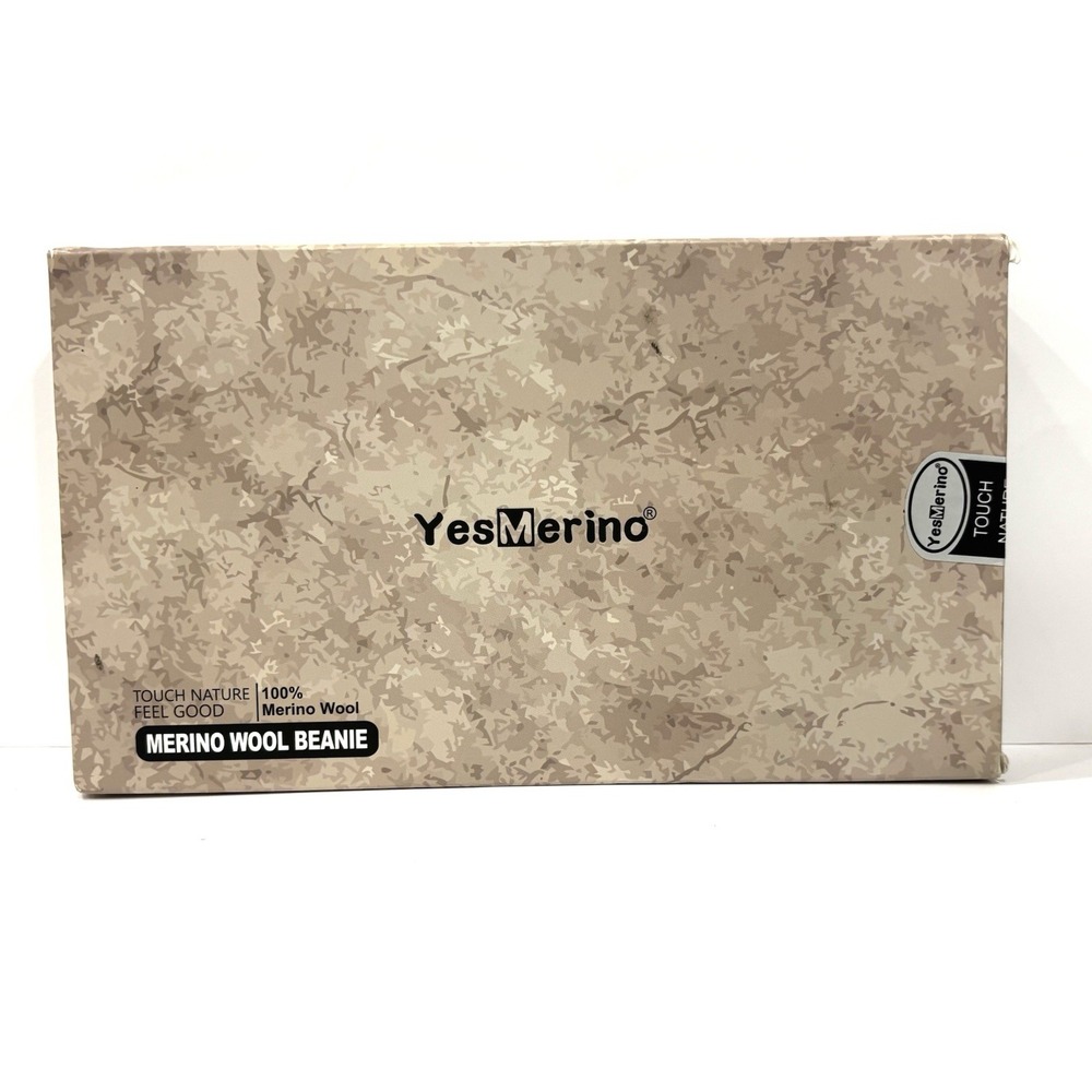 YesMerino 100% Merino Wool Cable Knit Beanie Navy Blue YM22MJB05 NIB